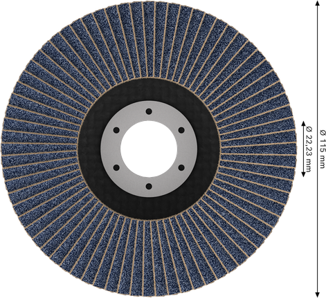 Lamelový kotouč Bosch PRO X571, úhlový, 115 mm, G120.